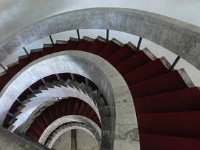 Carpeted Staircase Down