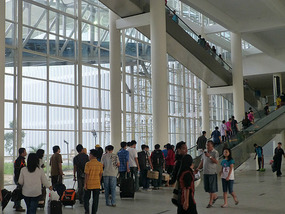 Long Airport Escalator