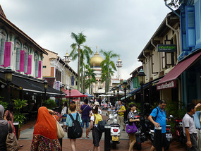Crowded Bazaar Area