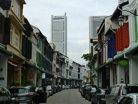 Coloured Curved Street