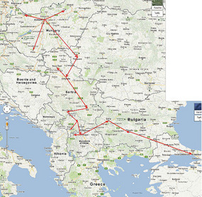 Balkan Route Map