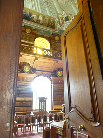 Baroque Library with Wraparound Mural