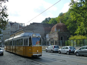 Tram Passes Derilict Turkish Bath