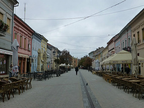 Cafe Lined Street