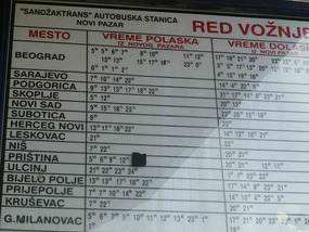 Bus Station Schedule