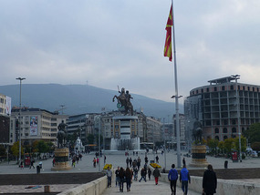 Entering Macedonia Square