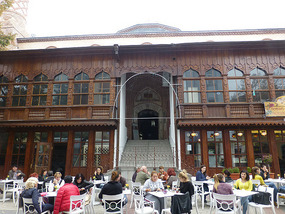 Mosque and Turkish Cafe