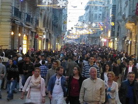 Busy Street at Night