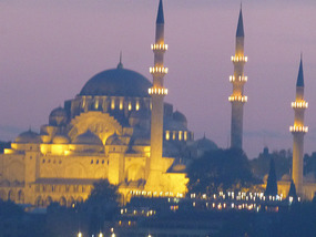 Mosque Lit Up