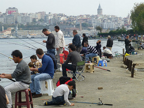 Fishing along Golden Horn
