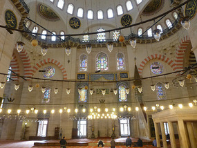 Inside Sulimaniye Mosque