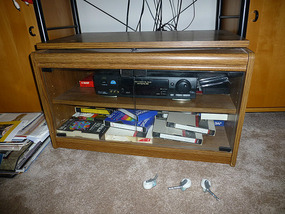 They Broke The Wheels on TV Unit