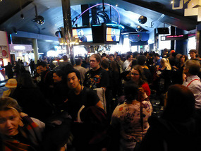 Fans in Costume Line Up