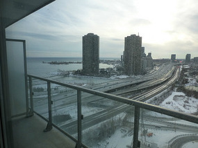 Balcony view of lake