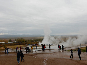 Waiting By Geysir
