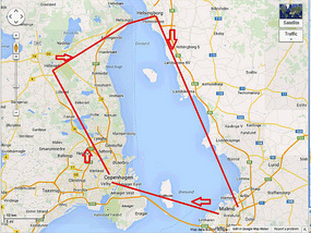 Today's Four City Cross Border Route