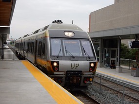 Airport Train Arrives