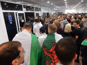 Welsh Fans in Holding Pen