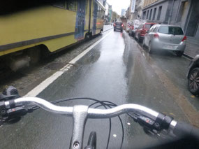 Biking by Tram