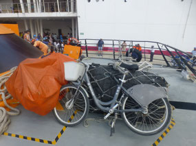 Bike Tied on Deck