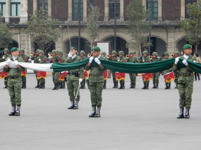 Holding Flag