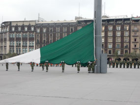 Raising Flag