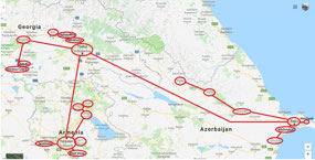 Location of Sheki