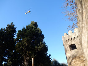 Helicopter filming Grand Prix 