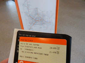 Rail Ticket and Map