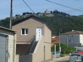 Guesthouse with Church Backdrop