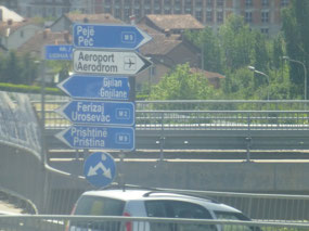 Pristina Road Signs