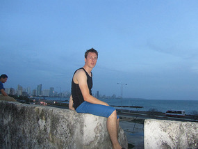 At dusk on the old city walls