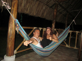 Posing in the hammock