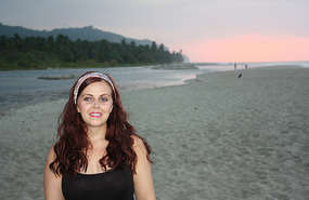 At sunset
