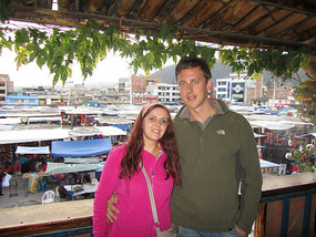 Us at the restaurant after the market