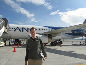 John by the plane