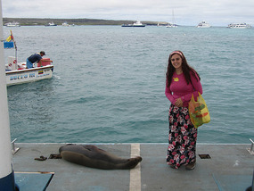 Me next to the sea-lion