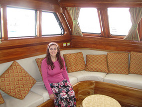 Me on our first class boat?