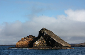 A rock we could see from the ship