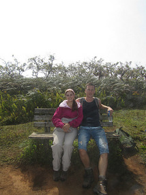 Sitting on the bench