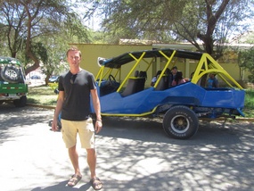 By the dune buggy