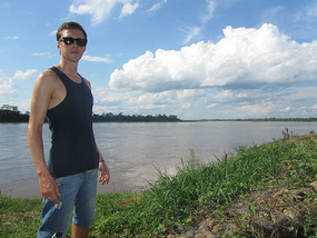 By the river
