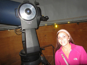 By the telescope