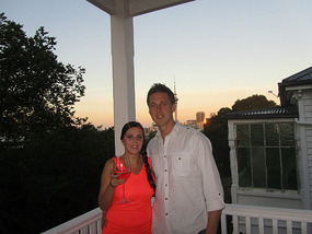 Us NYE on the balcony
