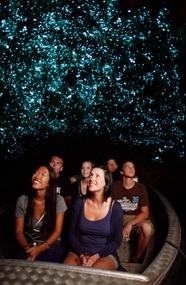 Inside Waitomo glow worm caves