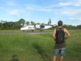 Waiting for the plane