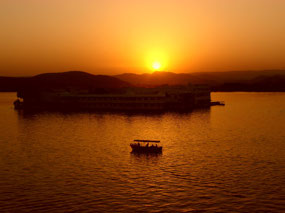 Sunset from our Room over Lake Pichola