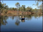 Deb kayaking on Cobbold Lagoon 