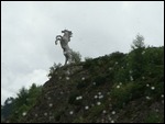 Unicorn statue on the way to Blarney