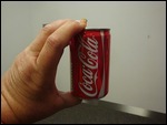 very small can of soda